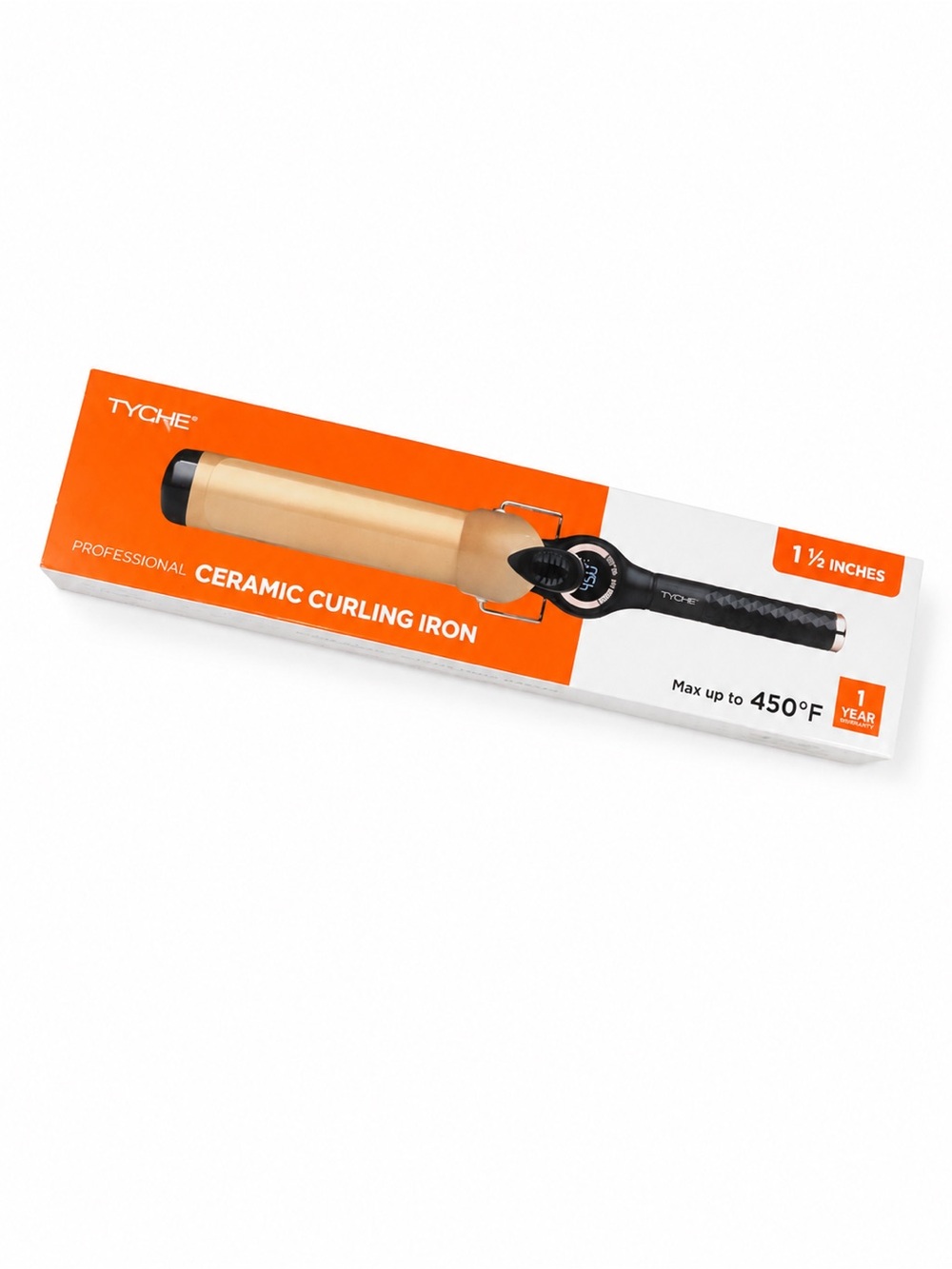 Tyche Gold and Black Ceramic Curling Iron